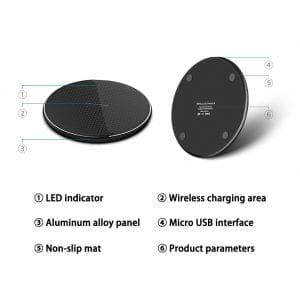 Pure Elegance | 15W Fast Wireless Charger | Ultra-Slim Metal Charging Pad