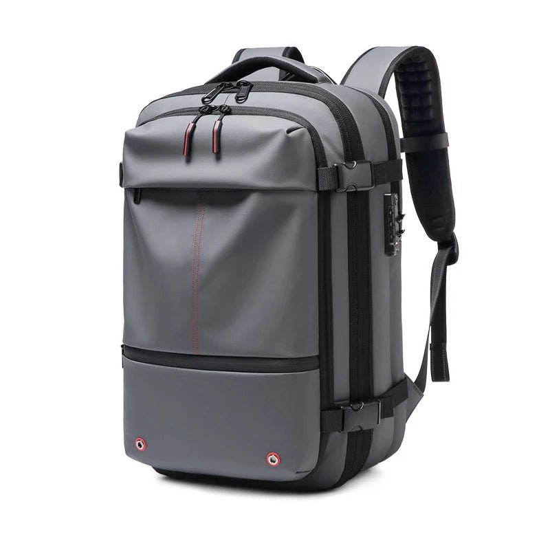 Pure Elegance | 17 Inch Laptop Travel Backpack | Vacuum Compression & Anti-Theft grey-NO Pumps