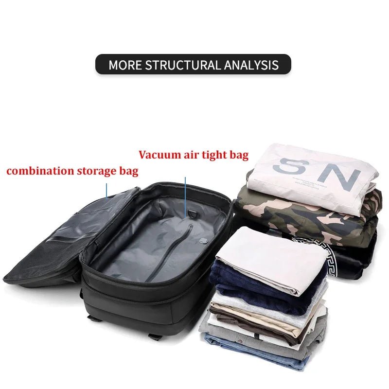 Pure Elegance | 17 Inch Laptop Travel Backpack | Vacuum Compression & Anti-Theft