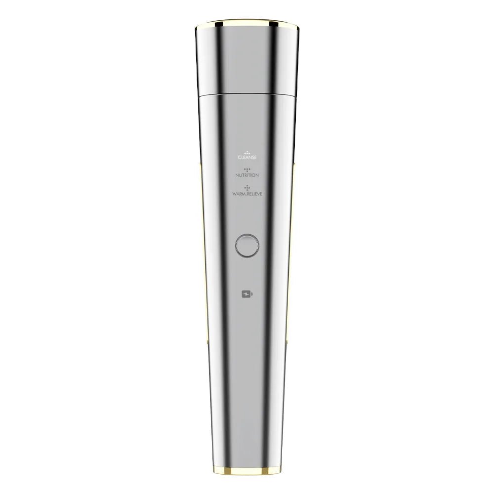 Pure Elegance | 4-in-1 Skin Care Device – Pore Cleanser, Microcurrent, RF & LED Therapy, Rechargeable Dark night silver