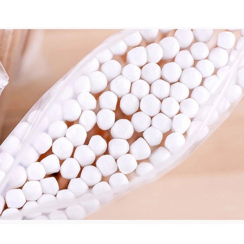 Pure Elegance | 500pcs Double Head Wood Cotton Swab Nose Ears Cleaning Women Makeup Tools Lipstik Cotton Buds Tip Sticks Bastoncillos Oidos