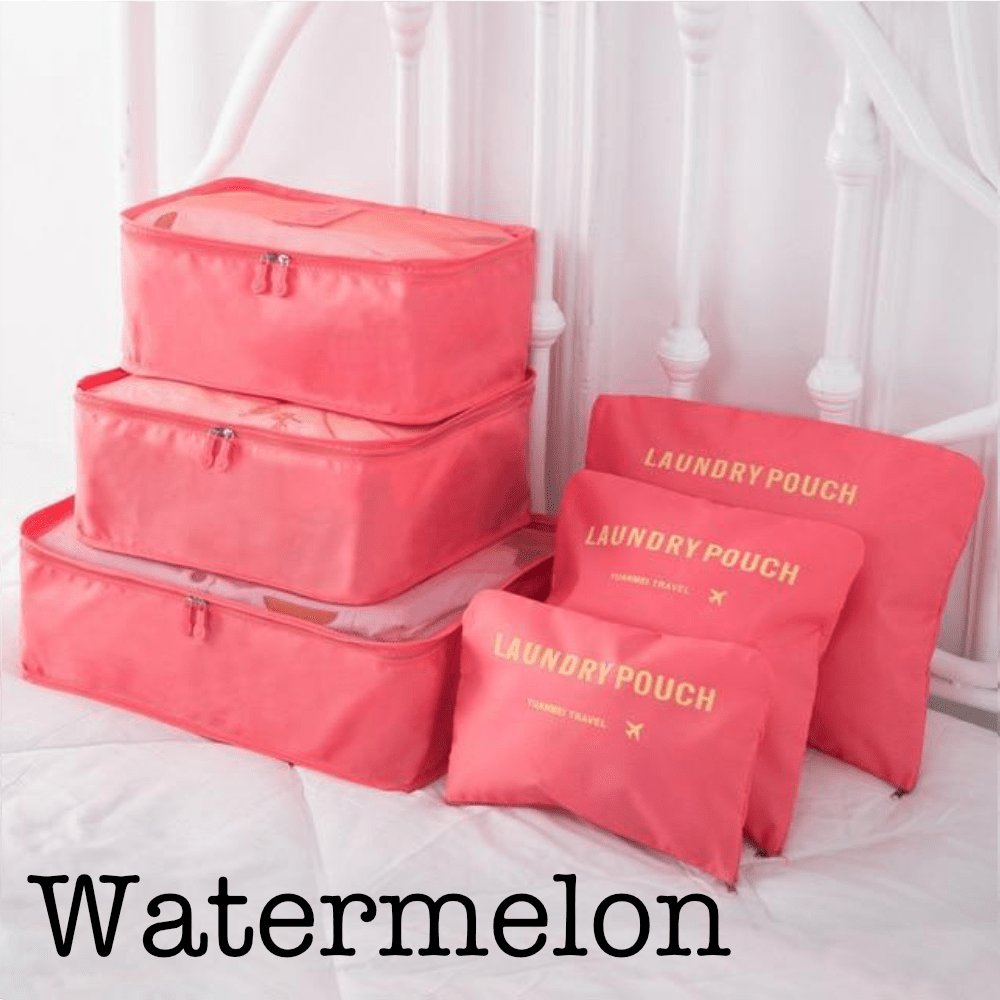 Pure Elegance | 6 Piece Travel Organizer Watermelon