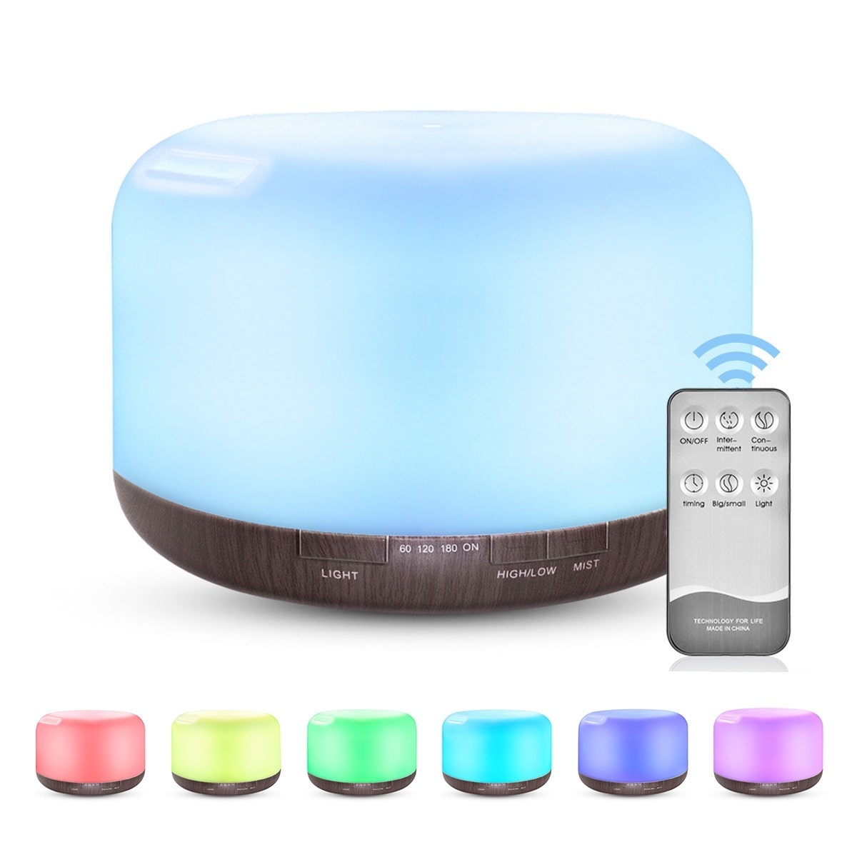 Pure Elegance | Color Changing Essential Oil Aromatherapy Diffuser With Remote