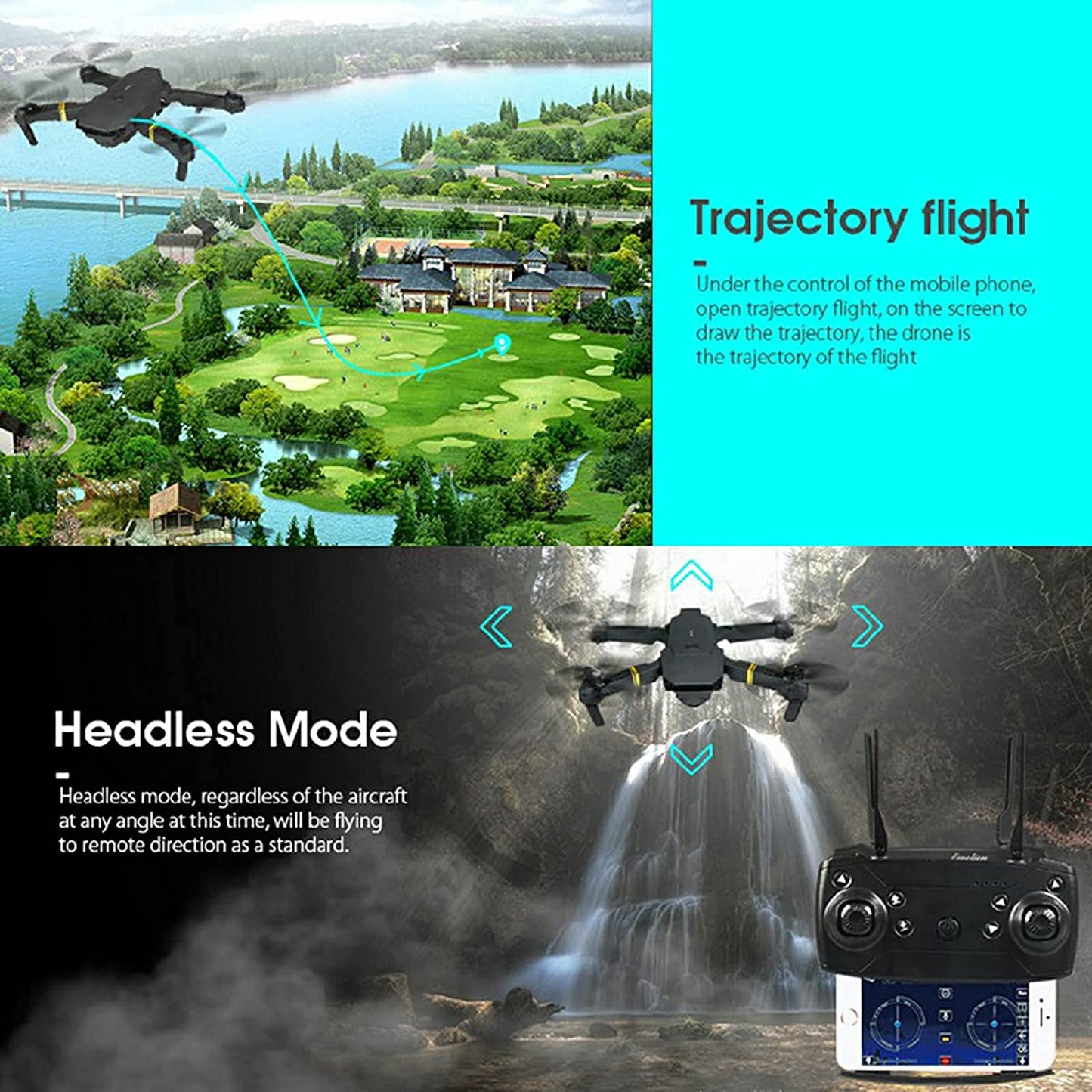 Pure Elegance | 4K HD Dual Camera RC FPV WiFi Portable Wide Angle Foldable Quadcopter Drone