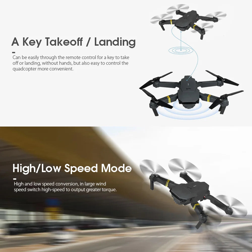 Pure Elegance | 4K HD Dual Camera RC FPV WiFi Portable Wide Angle Foldable Quadcopter Drone