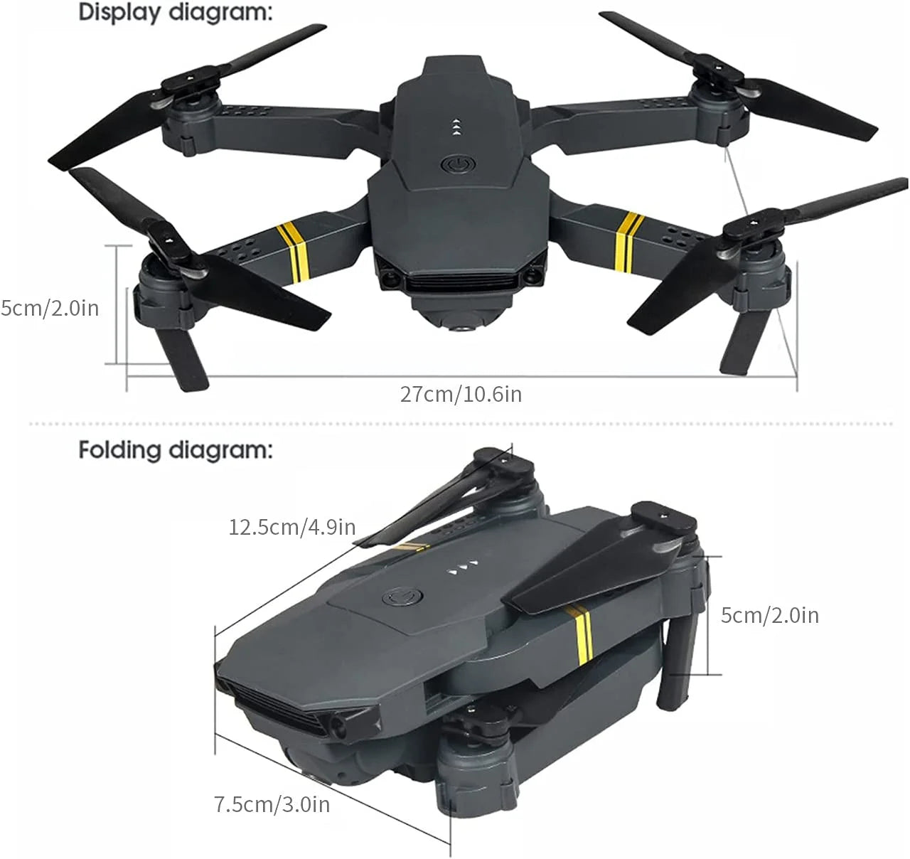 Pure Elegance | 4K HD Dual Camera RC FPV WiFi Portable Wide Angle Foldable Quadcopter Drone
