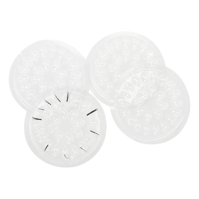 Pure Elegance | HOT 100 pcs Disposable Holder Sticker Glue Adhesive Pallet For Eyelash Extension Eyelash Makeup Tools Plastic Flower Eyelash