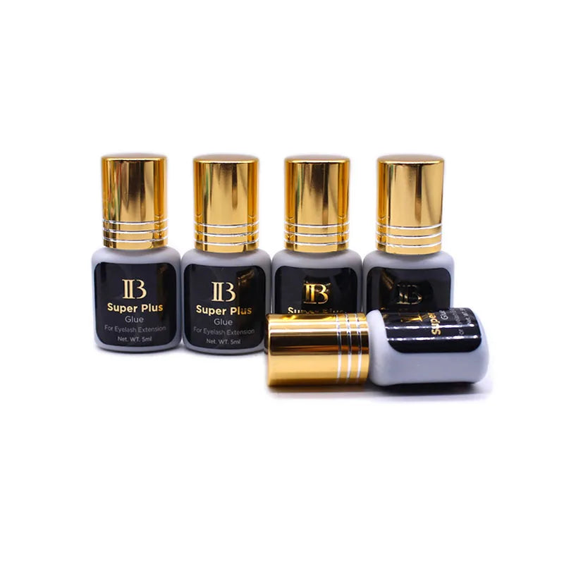 Pure Elegance | 5ml IB Super Plus Glue for Eyelash Extensions IBeauty Gold Cap Black Glue Original Korea Fast Drying Adhesive Makeup Tools Shop