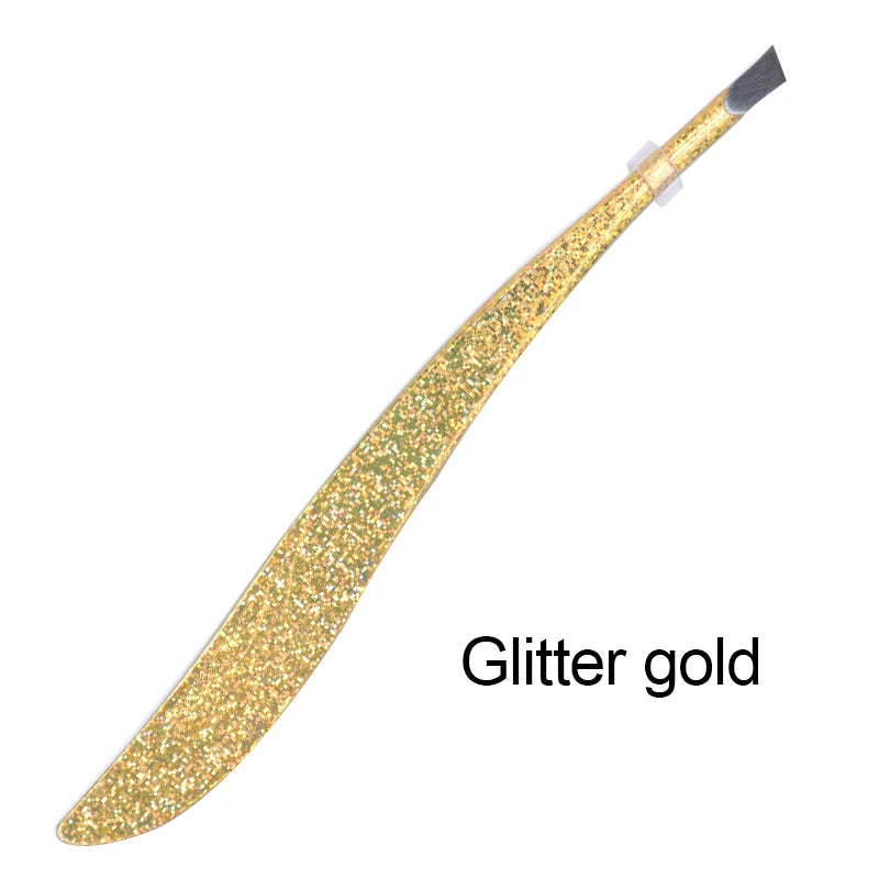 Pure Elegance | OKAYLASH Professional Eyebrow Tweezers Stainless Steel Gold Lash Clamps Colorful Hair Removal Tweezers Metal Beauty Makeup Tools Glitter gold