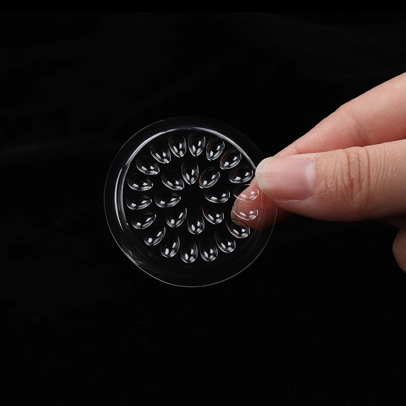 Pure Elegance | HOT 100 pcs Disposable Holder Sticker Glue Adhesive Pallet For Eyelash Extension Eyelash Makeup Tools Plastic Flower Eyelash