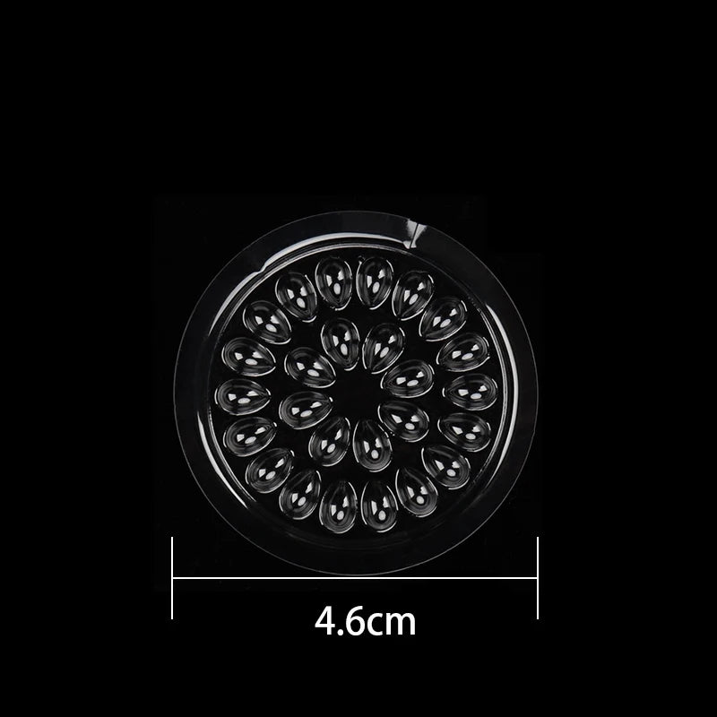 Pure Elegance | HOT 100 pcs Disposable Holder Sticker Glue Adhesive Pallet For Eyelash Extension Eyelash Makeup Tools Plastic Flower Eyelash