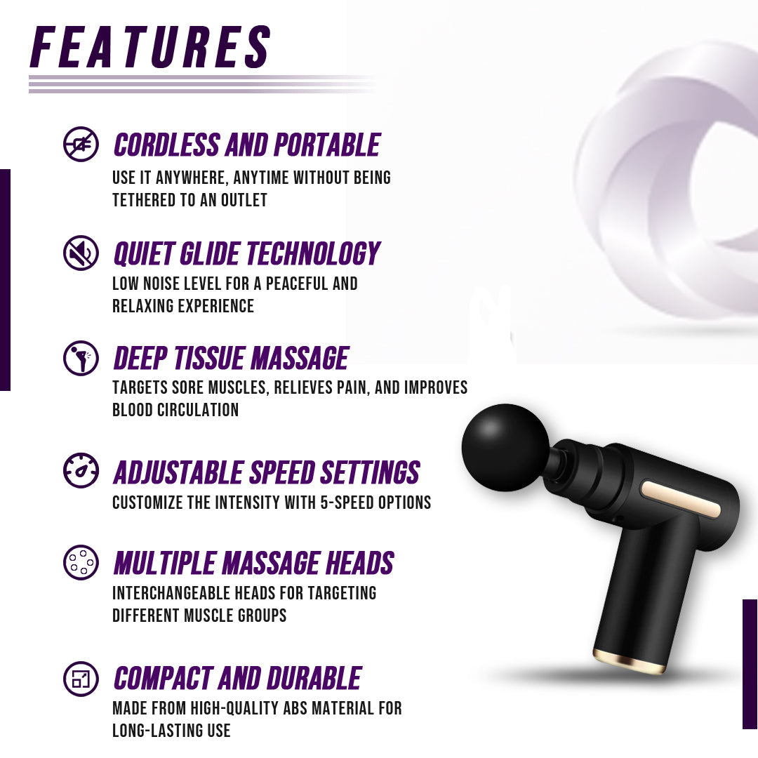 Pure Elegance | Muscle Massage Gun | Portable Deep Tissue Massager