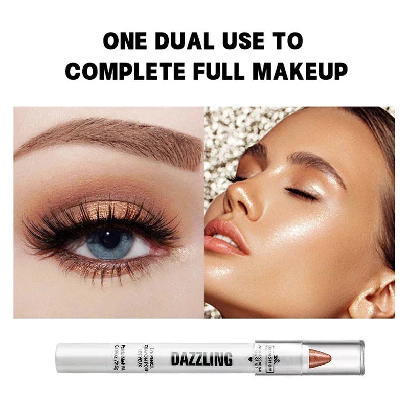 Pure Elegance | 12 Colors Pearlescent Eyeshadow Pencil Waterproof Long Lasting Glitter Shimmer Eye Shadow Pen Eyeliner Stick Eyes Makeup Tools