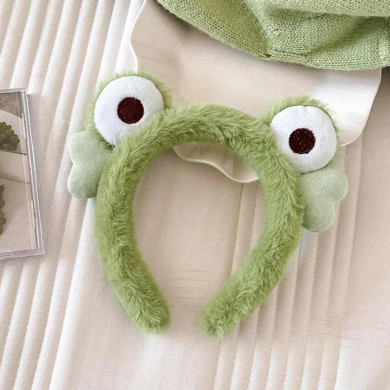 Pure Elegance | Kawaii Plush Bear Headband Lotso Strawberry Bear Plush Ears Headband Cartoon Face Wash Non-Slip Cute Headdress Baby Girl Gift Orange