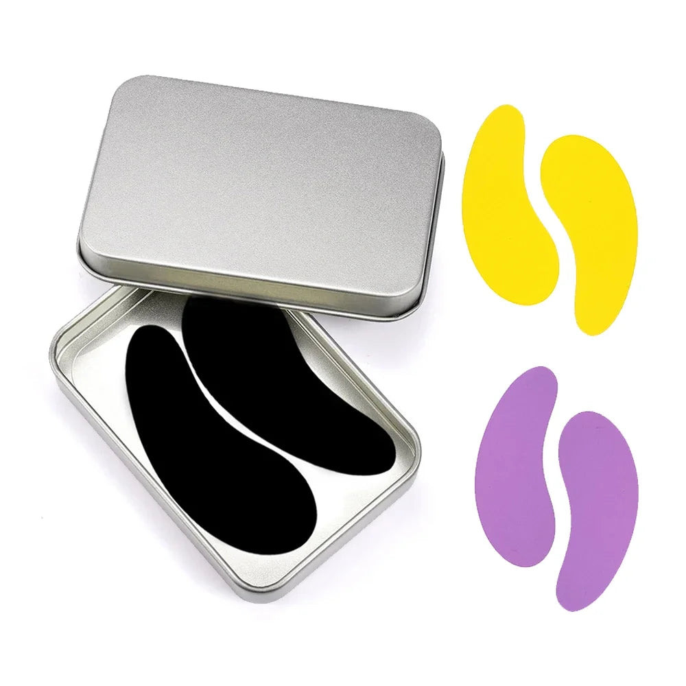 Pure Elegance | 3 Pairs Reusable Silicone Eye Pads with box Stripe Lash Lift Eyelash Extension Hydrogel Patches Under Eye Gel Patch Makeup Tools 3Pairs pad-Mixed J