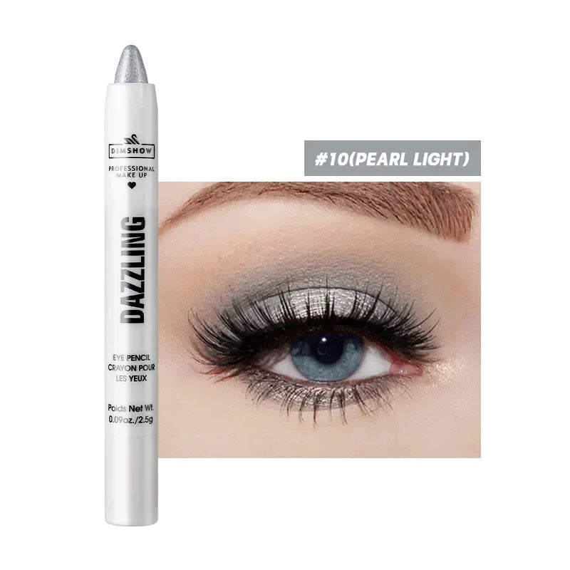 Pure Elegance | 12 Colors Pearlescent Eyeshadow Pencil Waterproof Long Lasting Glitter Shimmer Eye Shadow Pen Eyeliner Stick Eyes Makeup Tools 10