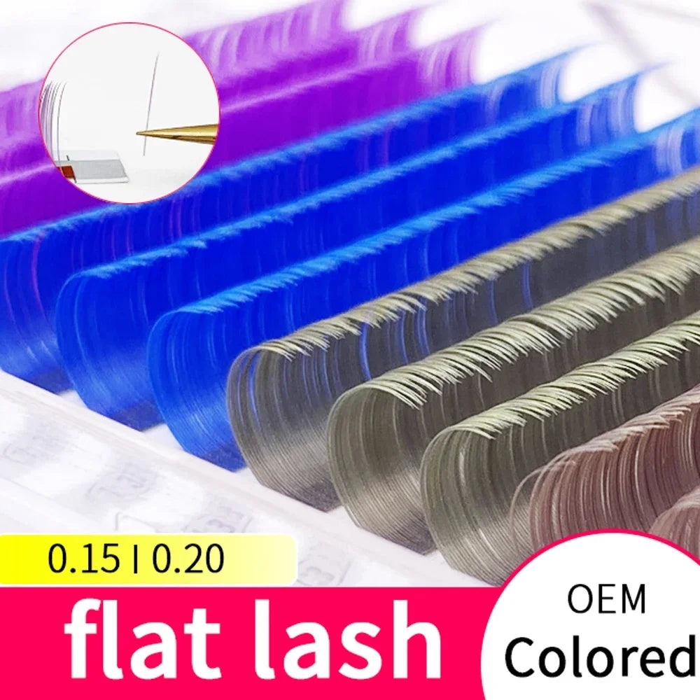 Pure Elegance | Yelix Ellipse Flat Lashes Mix Color Cashmere Lash Extensions Super Soft Eyelash Extenton High Quality Make Up Fake Eyelashes