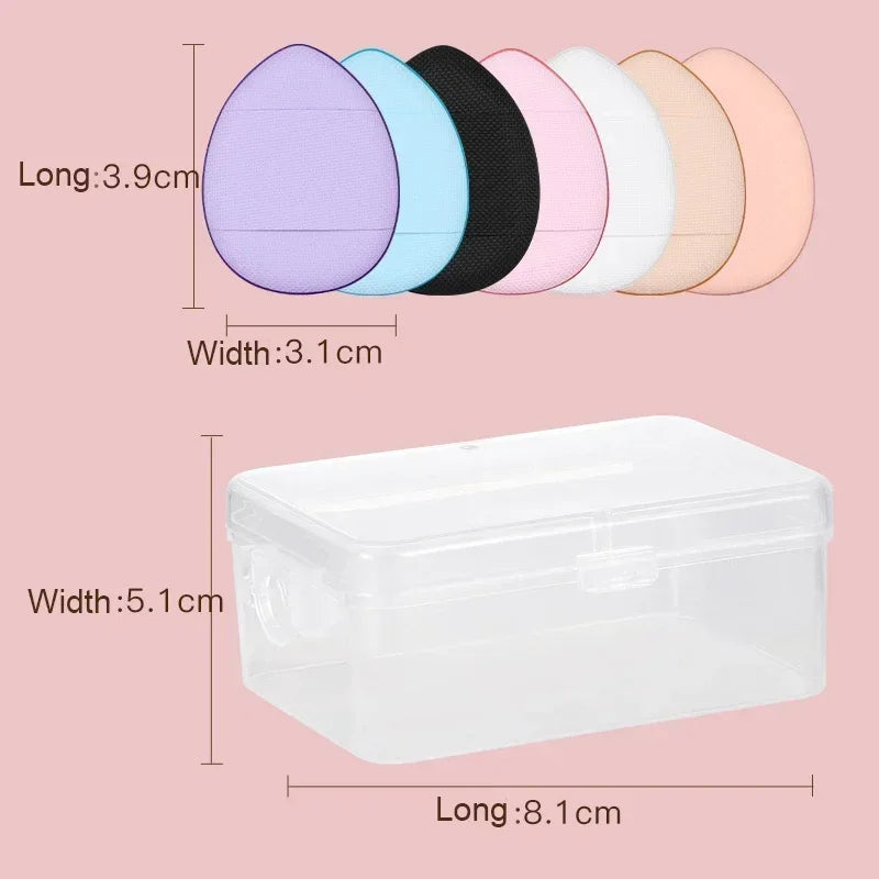 Pure Elegance | 10Pcs Mini Finger Puff Foundation Small Air Cushion Powder Sponge Face Concealer BB Cream Cosmetic Applicator Makeup Tools