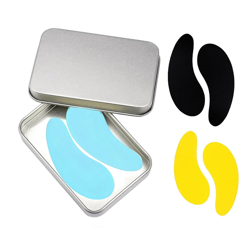Pure Elegance | 3 Pairs Reusable Silicone Eye Pads with box Stripe Lash Lift Eyelash Extension Hydrogel Patches Under Eye Gel Patch Makeup Tools 3Pairs pad-Mixed H