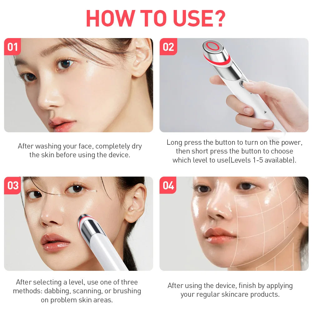 Pure Elegance | Facial Care Home Use Skin Skincare Tool Massager Wand Beauty Device
