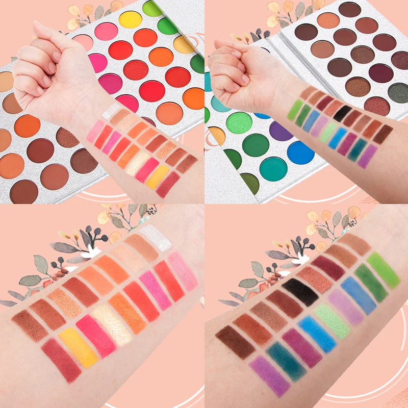 Pure Elegance | 65-Color Eyeshadow Palette Makeup-High Pigmented Eye make up Tool Matte Glitter Finishes for Festival Christmas Cosmetics makeup