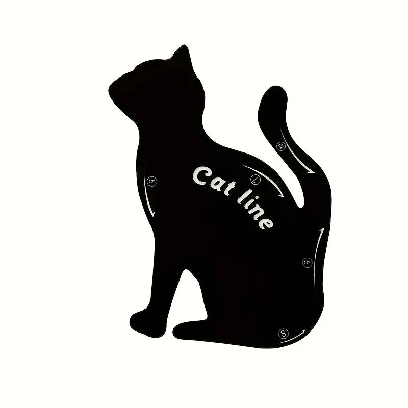 Pure Elegance | 2Pcs/set Easy To Make Up Eye Makeup Tool Eye Template Shaper Model Cat Line Stencils Eyeliner Card Cat Line Eyeliner Stencils