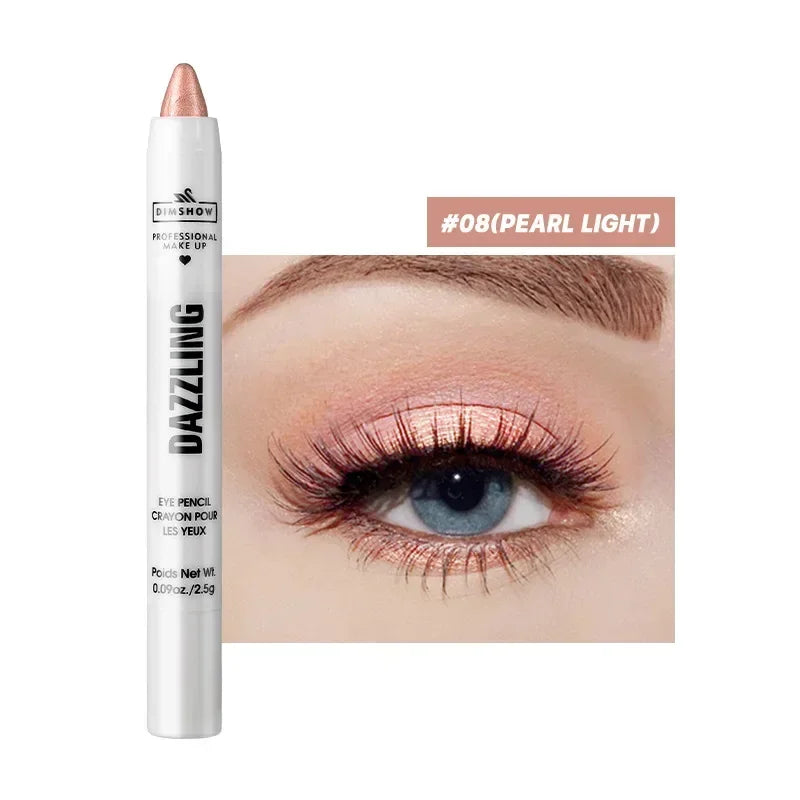 Pure Elegance | 12 Colors Pearlescent Eyeshadow Pencil Waterproof Long Lasting Glitter Shimmer Eye Shadow Pen Eyeliner Stick Eyes Makeup Tools 08