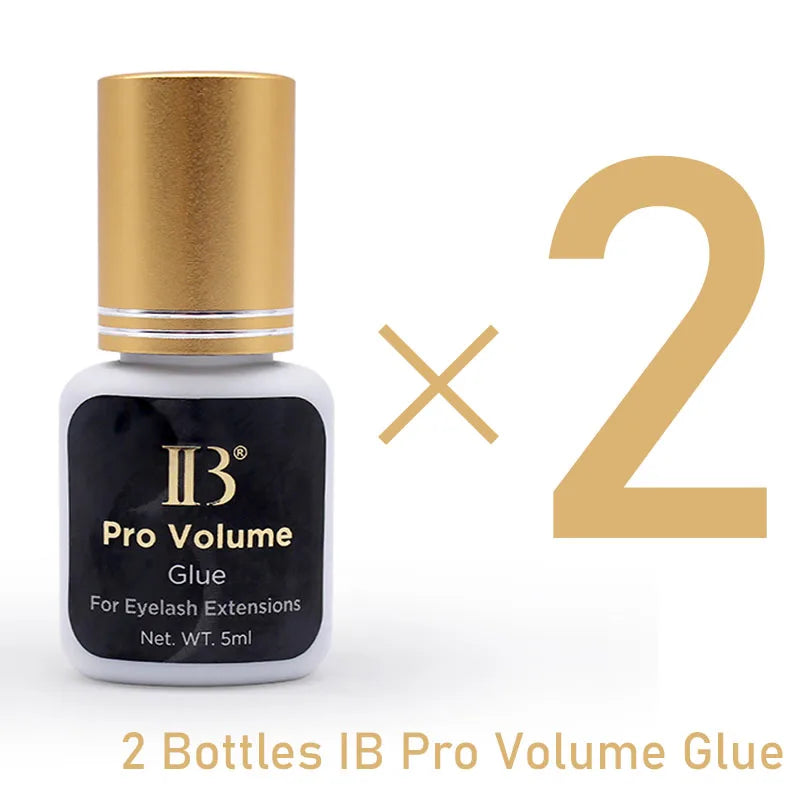 Pure Elegance | IBeauty Eyelash Extension Cola Pro Volume Glue 1S Dry Long Lasting 7Weeks Korea Original Adhesive Supplies 5ml Makeup Tools 2 Bottles
