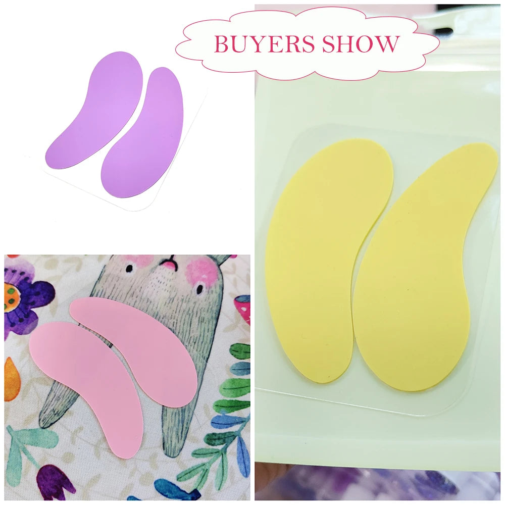 Pure Elegance | 3 Pairs Reusable Silicone Eye Pads with box Stripe Lash Lift Eyelash Extension Hydrogel Patches Under Eye Gel Patch Makeup Tools