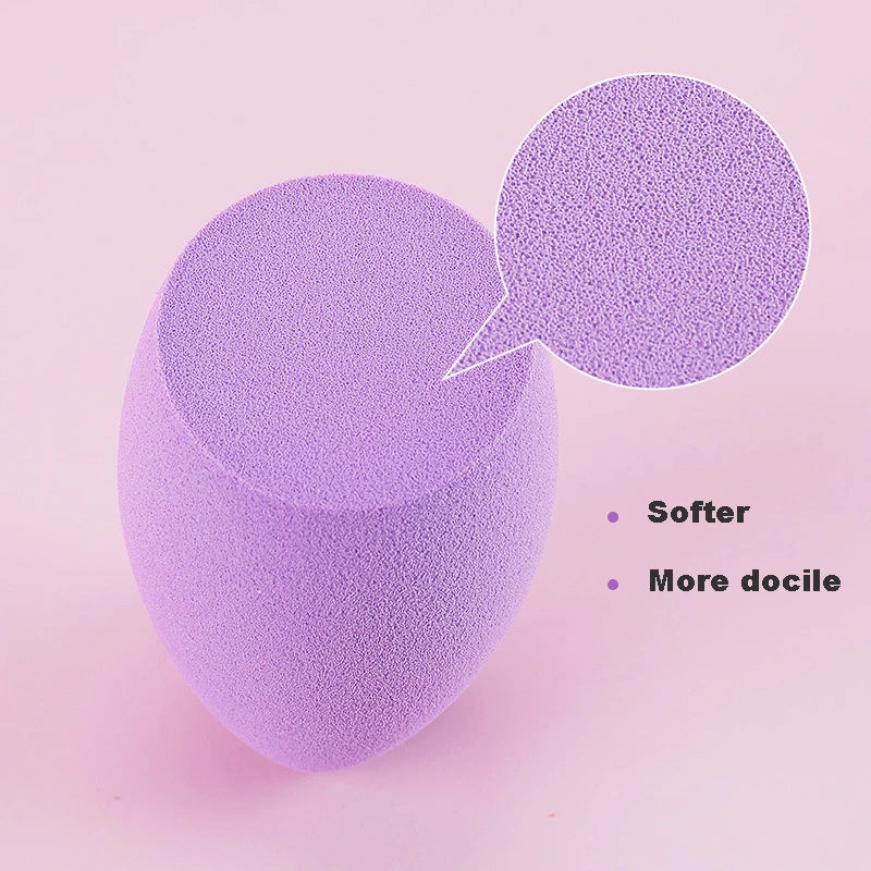 Pure Elegance | 4pcs Makeup Sponge Powder Puff Dry and Wet Combined Beauty Cosmetic Ball Foundation Powder Puff Bevel Cut Make Up Sponge Tools