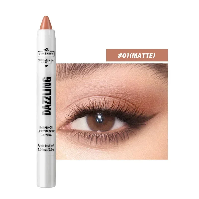 Pure Elegance | 12 Colors Pearlescent Eyeshadow Pencil Waterproof Long Lasting Glitter Shimmer Eye Shadow Pen Eyeliner Stick Eyes Makeup Tools 01
