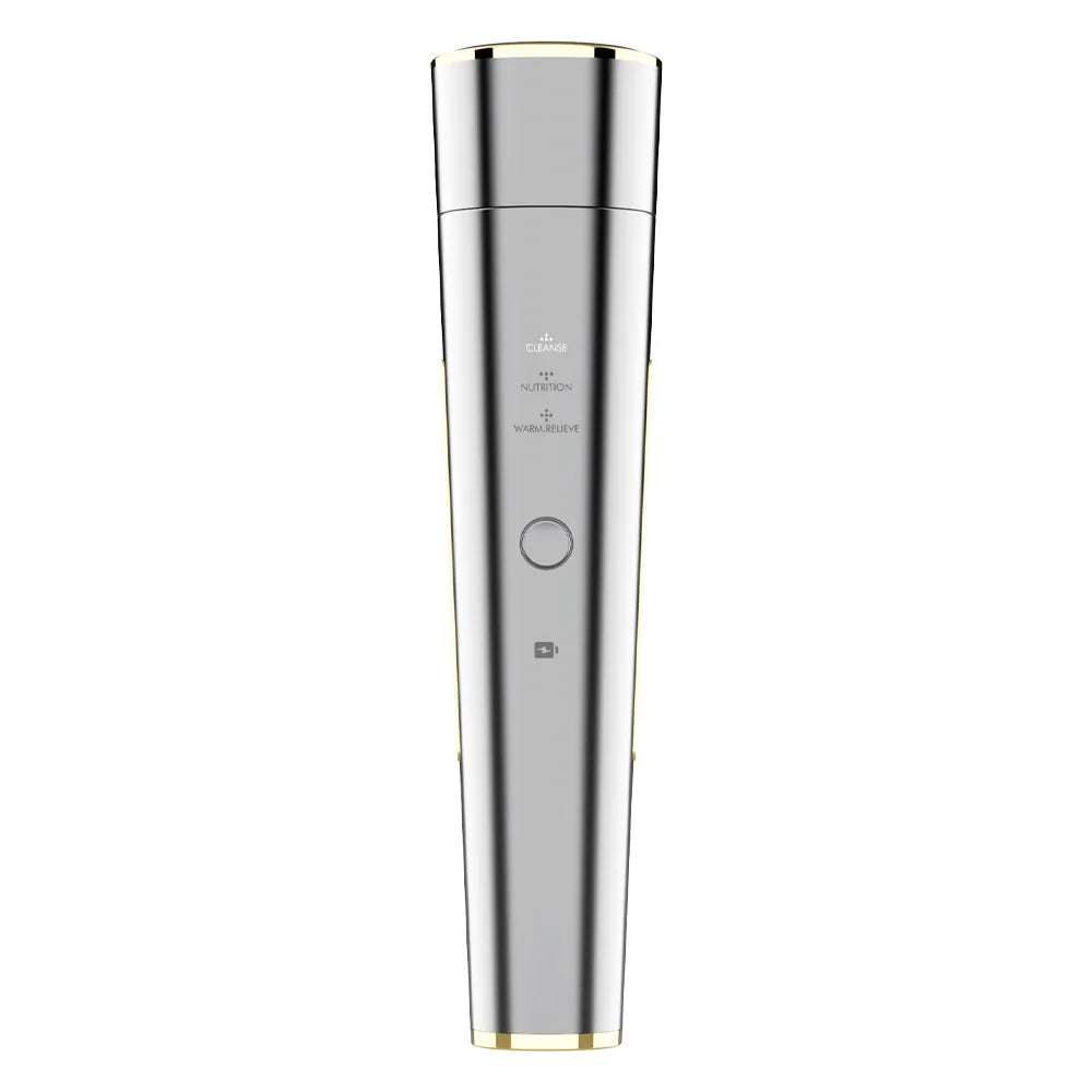 Pure Elegance | 4-in-1 Skin Care Device – Pore Cleanser, Microcurrent, RF & LED Therapy, Rechargeable Dark night silver