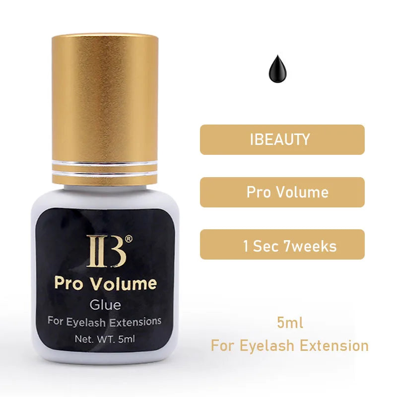 Pure Elegance | IBeauty Eyelash Extension Cola Pro Volume Glue 1S Dry Long Lasting 7Weeks Korea Original Adhesive Supplies 5ml Makeup Tools