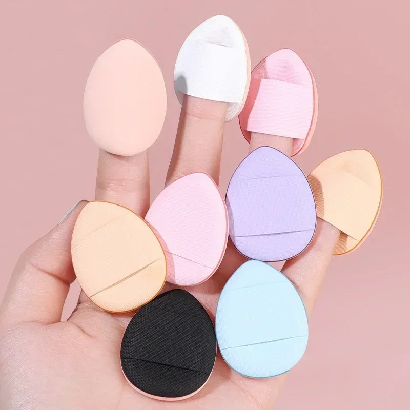 Pure Elegance | 10Pcs Mini Finger Puff Foundation Small Air Cushion Powder Sponge Face Concealer BB Cream Cosmetic Applicator Makeup Tools