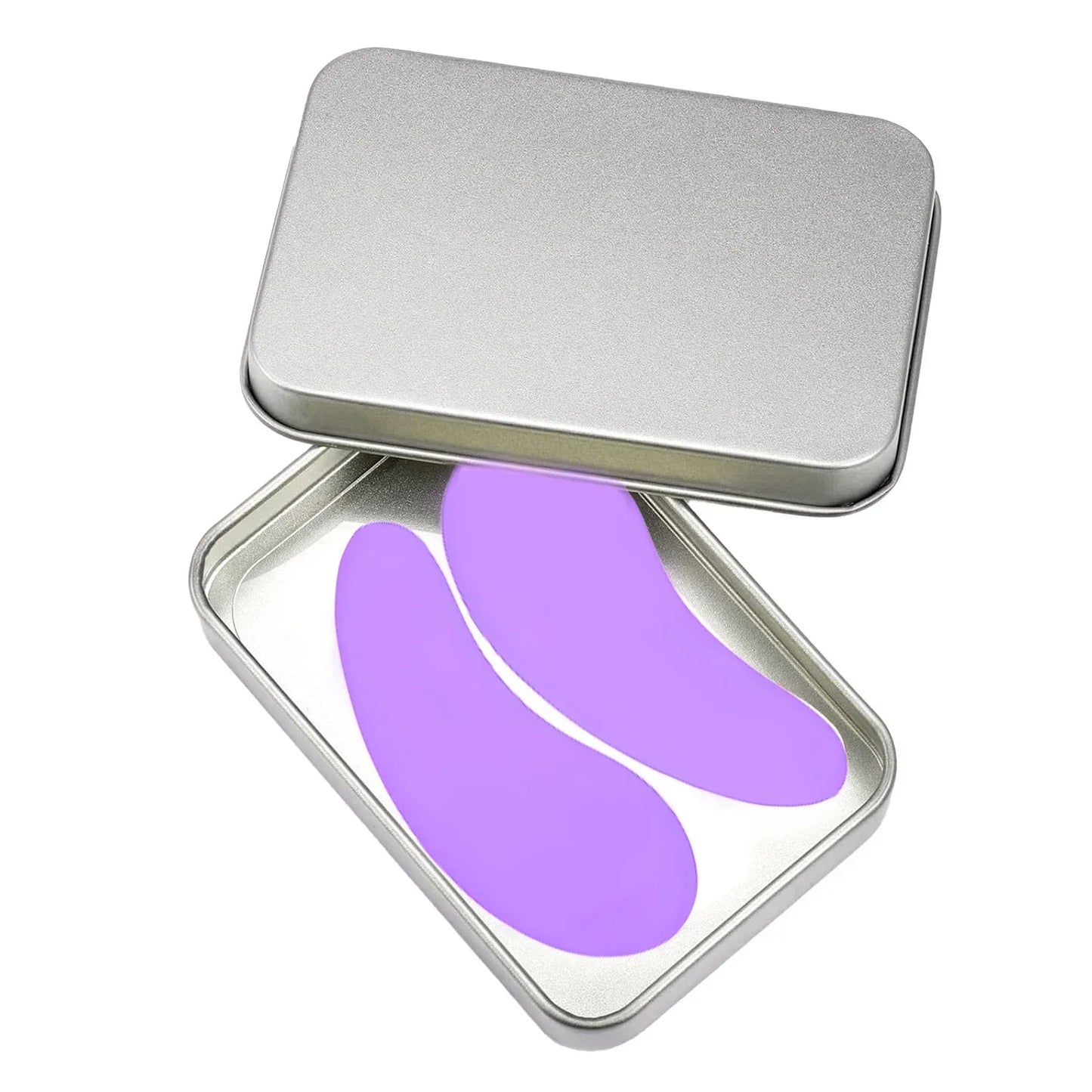 Pure Elegance | 3 Pairs Reusable Silicone Eye Pads with box Stripe Lash Lift Eyelash Extension Hydrogel Patches Under Eye Gel Patch Makeup Tools 3Pairs pad-Purple