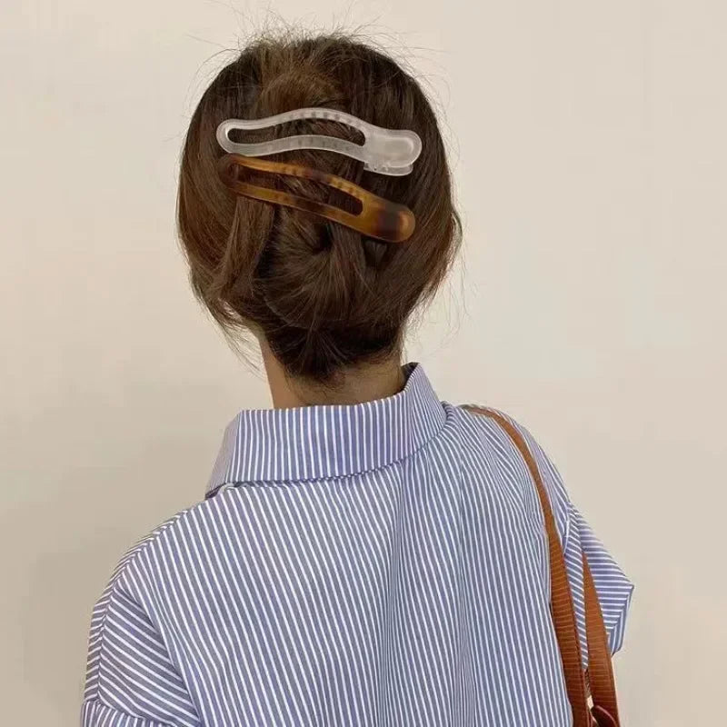Pure Elegance | Plastic Duckbill Clip Seamless Hair Claws for Women Girls Hair Crab Clamps Face Wash Hairpin Hair Accessories Candy Color 11.5cm