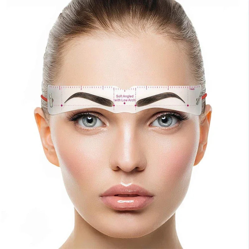 Pure Elegance | 12 Styles/set Reusable DIY Eye Brow Drawing Guide Styling Shaping Grooming Template Card Eyebrow Stencil Set Easy Make Up Tools