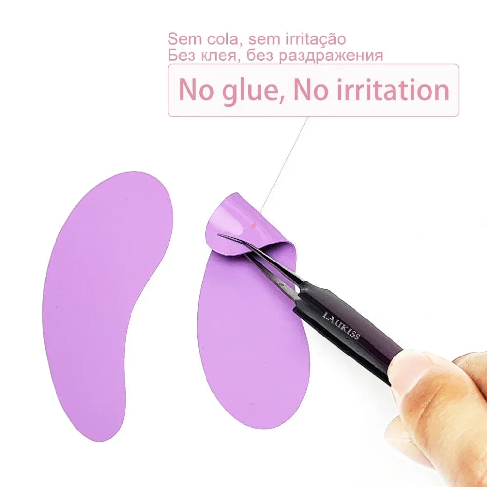 Pure Elegance | 3 Pairs Reusable Silicone Eye Pads with box Stripe Lash Lift Eyelash Extension Hydrogel Patches Under Eye Gel Patch Makeup Tools