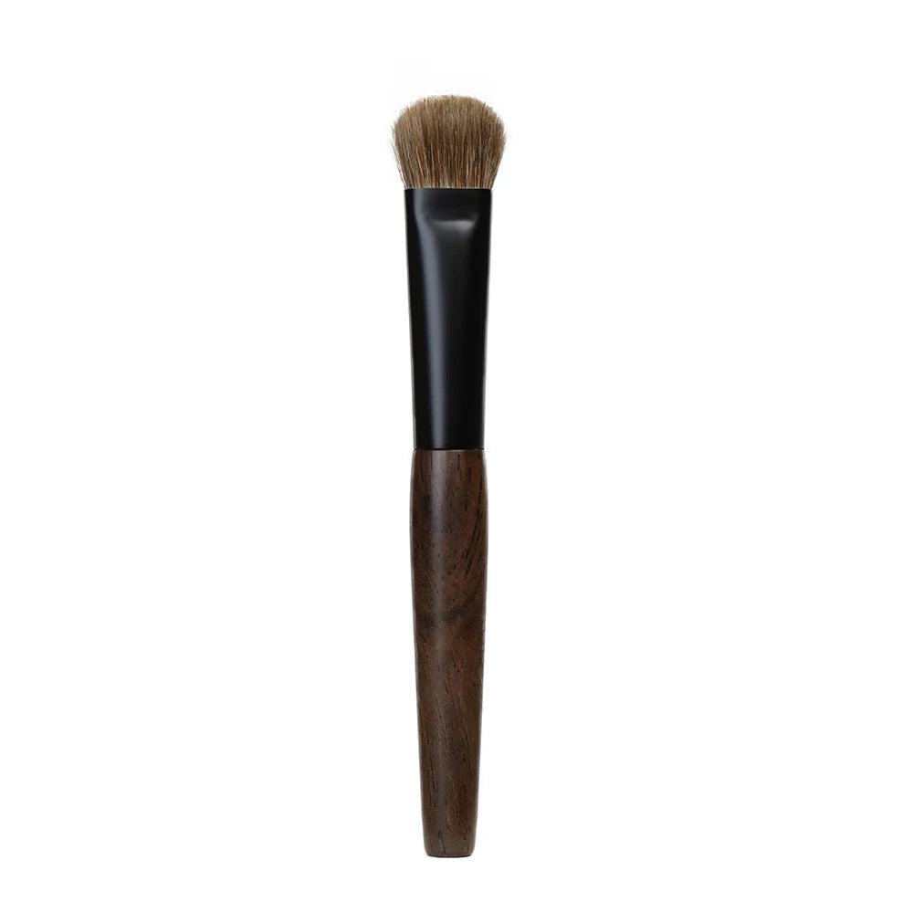 Pure Elegance | T105 Professional Handmade Makeup Brushes Natural Goat Hair Concealer Small Foundation Brush Ebony Wood Handle Make Up Brush Default Title