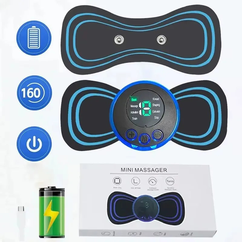 Pure Elegance | Intelligent Mini Electric Neck Massager Charging Portable Shoulder and Neck Neck Massage Patch with Multiple Adjustable Levels