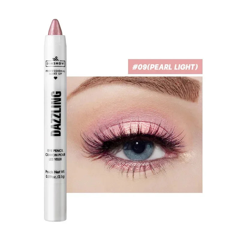 Pure Elegance | 12 Colors Pearlescent Eyeshadow Pencil Waterproof Long Lasting Glitter Shimmer Eye Shadow Pen Eyeliner Stick Eyes Makeup Tools 09