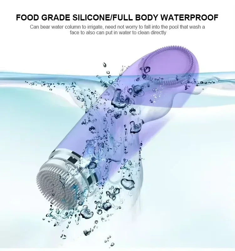 Pure Elegance | New Arrival Skin Cares Device Waterproofs Soft Silicones Facials Cleanings Brush Washings Massagers Electrics Face Cleanings