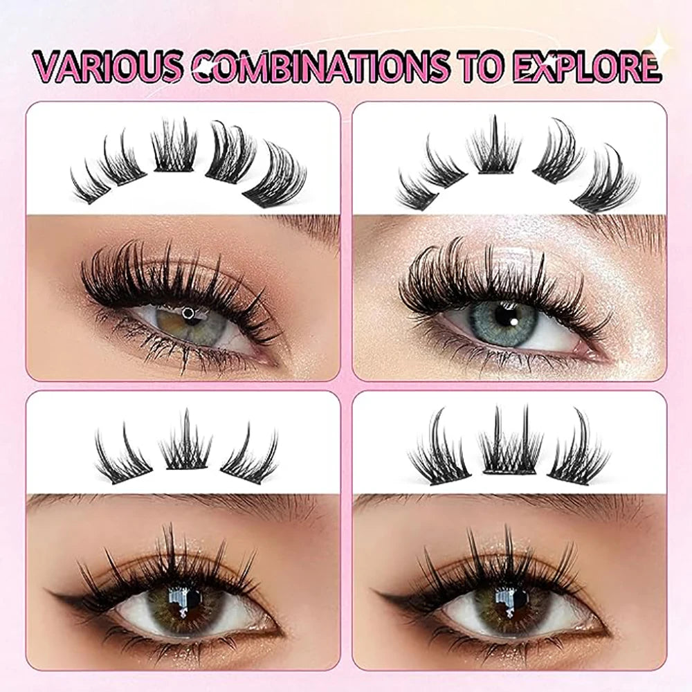 Pure Elegance | ADIYA Segmented False Eyelash Extension DIY Natural Cluster Lash Makeup Tools Soft Easy to Operate Eyelashes Free Shipping