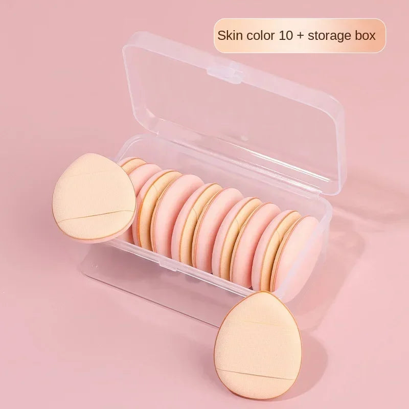 Pure Elegance | 10Pcs Mini Finger Puff Foundation Small Air Cushion Powder Sponge Face Concealer BB Cream Cosmetic Applicator Makeup Tools Skin