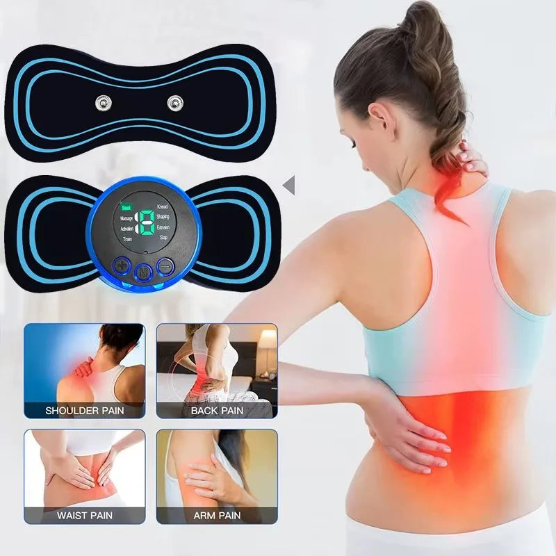 Pure Elegance | Intelligent Mini Electric Neck Massager Charging Portable Shoulder and Neck Neck Massage Patch with Multiple Adjustable Levels
