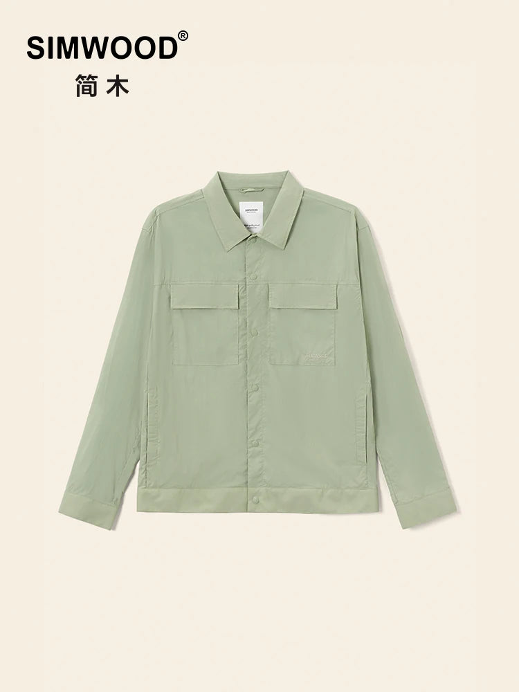 Pure Elegance | SIMWOOD 2025 Summer New Sun Protection Light Weight Shirts Men UPF 100+ UV Fishing Shirts for Travel Safari Camping Hiking