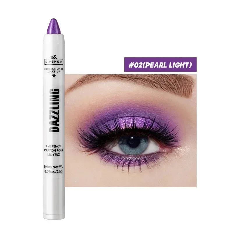 Pure Elegance | 12 Colors Pearlescent Eyeshadow Pencil Waterproof Long Lasting Glitter Shimmer Eye Shadow Pen Eyeliner Stick Eyes Makeup Tools 02