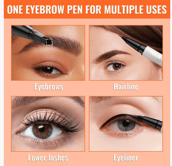 Pure Elegance | BARVENA's natural and smooth wild eyebrow pencil is waterproof, sweat-proof and does not smudge. It is a double-head eyebrow pencil
