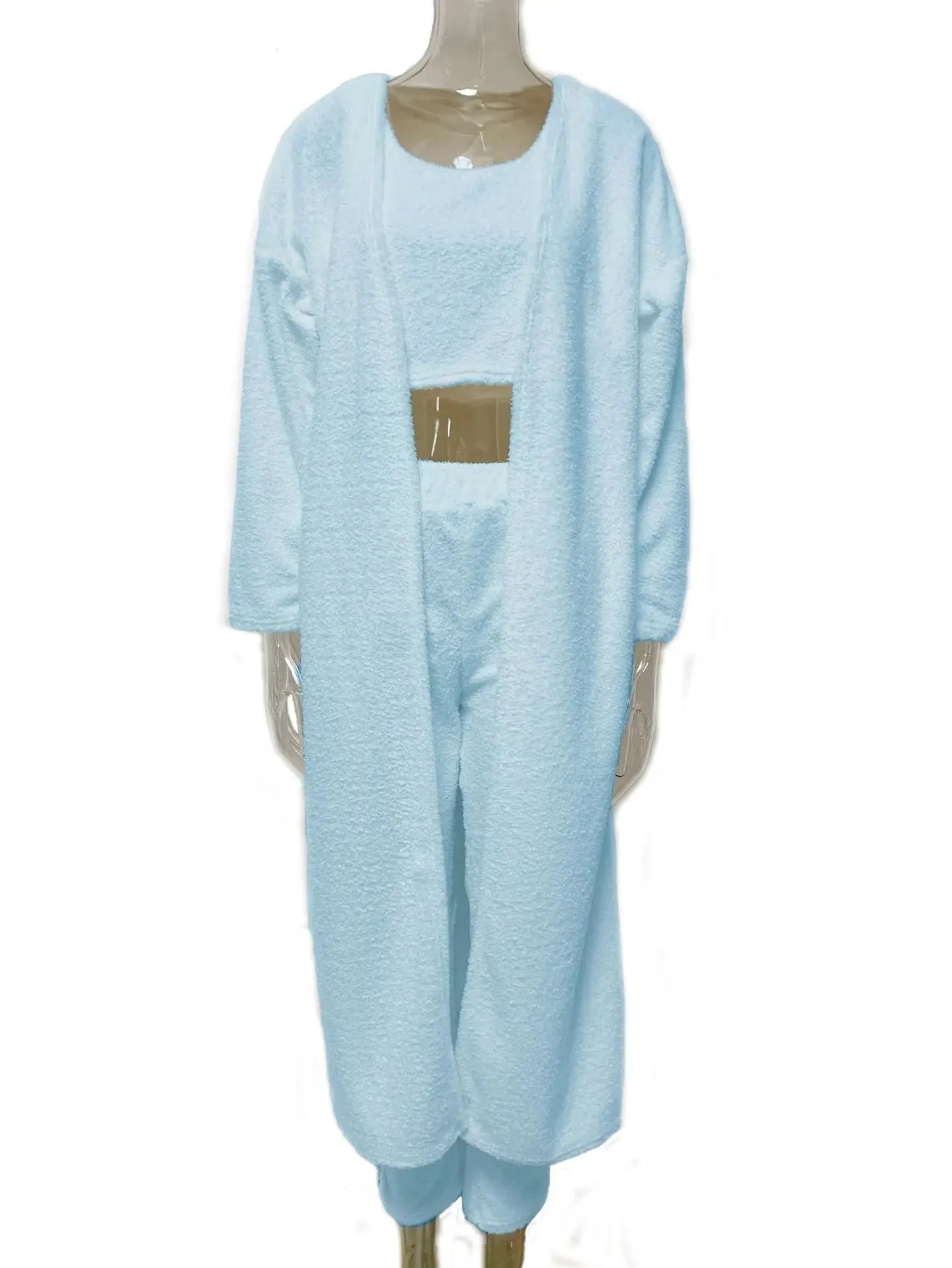 Pure Elegance | 3-Piece Fuzzy Fleece Loungewear Set