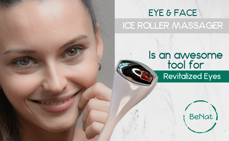 Pure Elegance | Eye & Face Ice Roller | Stainless Steel Massager for Skin
